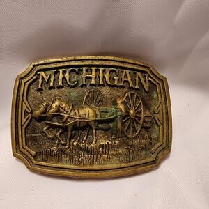 Michigan Brass Buckle, Heritage Mint, First American Bank Corp